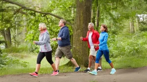 Group of people on a walk