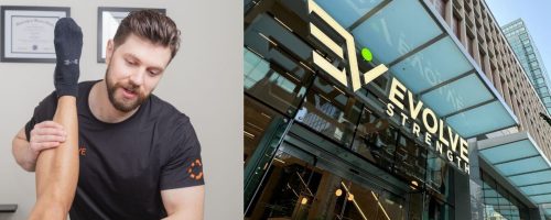 Couve Health Opens New Location in Downtown Vancouver - Blog featured image featuring Dr Nicholas Russell, and the exterior of Evolve Strength in Vancouver, Couve's new location.